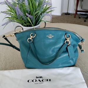 Teal Coach purse- crossbody